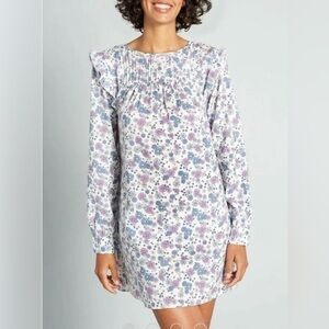 ModCloth • XL • Vintage Floral Ruffle Mini Dress • Cottagecore Prairie Boho NWT